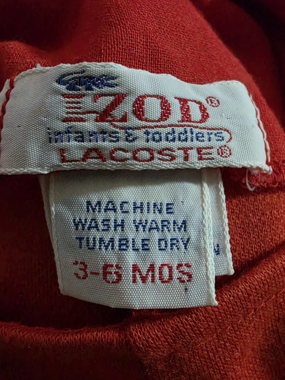 Izod Lacoste Vintage Baby Boy's Red One Piece Outfit